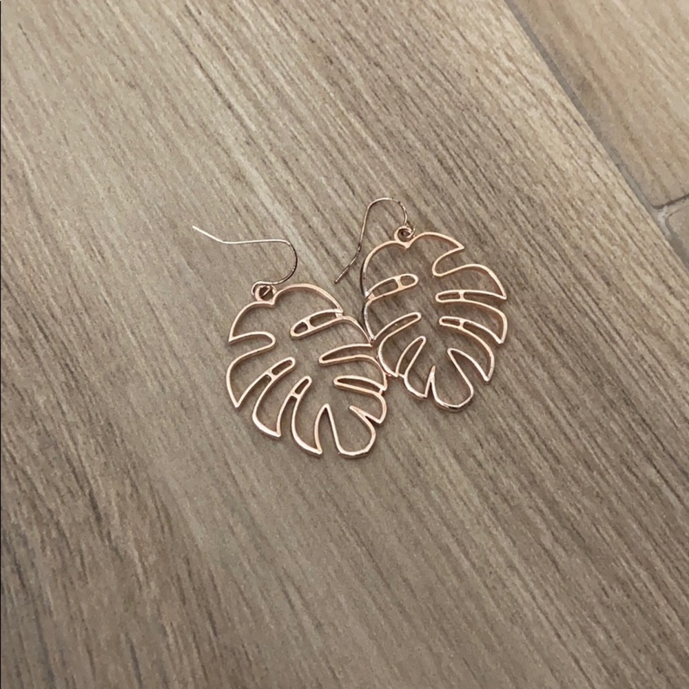 Rose Gold Palm Earrings